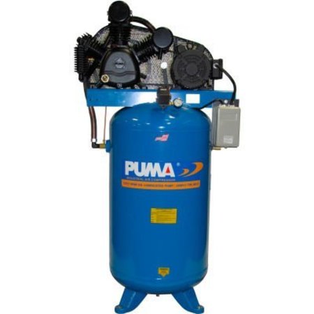 PUMA Puma TUK-5080VM, 5 HP, Two-Stage Compressor, 80 Gallon, Vertical, 175 PSI, 22 CFM, 1-Phase 230V TUK-5080VM